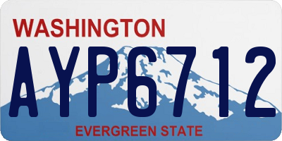 WA license plate AYP6712