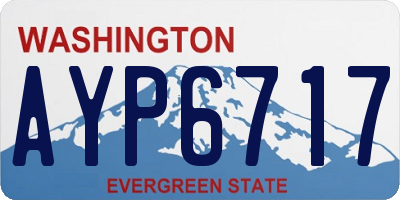 WA license plate AYP6717