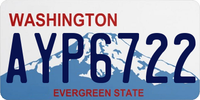 WA license plate AYP6722