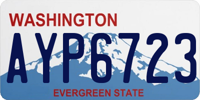 WA license plate AYP6723