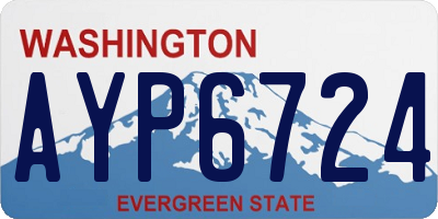 WA license plate AYP6724