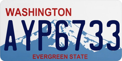 WA license plate AYP6733