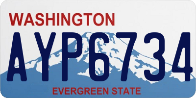 WA license plate AYP6734