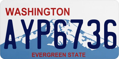 WA license plate AYP6736