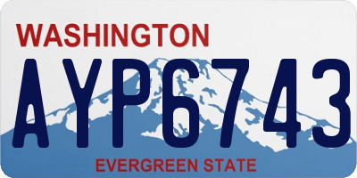 WA license plate AYP6743