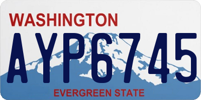 WA license plate AYP6745