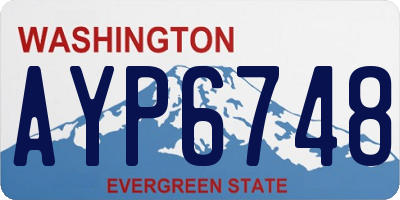 WA license plate AYP6748