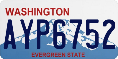 WA license plate AYP6752