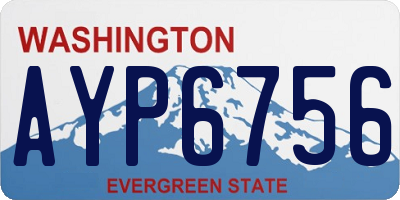 WA license plate AYP6756