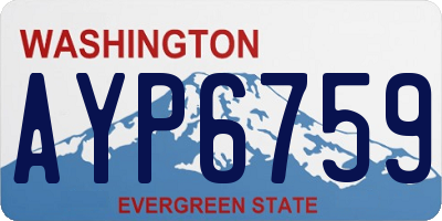 WA license plate AYP6759
