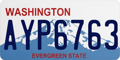 WA license plate AYP6763