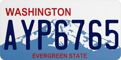 WA license plate AYP6765