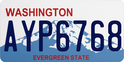 WA license plate AYP6768
