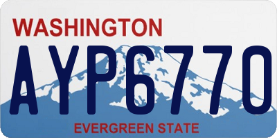 WA license plate AYP6770