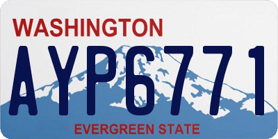 WA license plate AYP6771