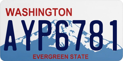 WA license plate AYP6781
