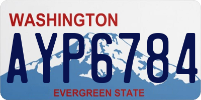 WA license plate AYP6784