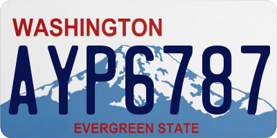 WA license plate AYP6787