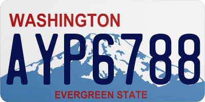 WA license plate AYP6788