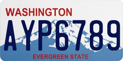 WA license plate AYP6789