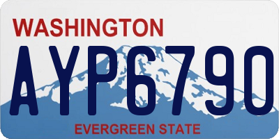 WA license plate AYP6790