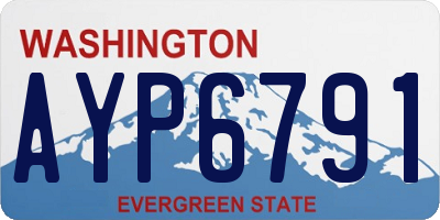 WA license plate AYP6791
