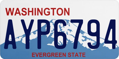 WA license plate AYP6794