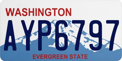 WA license plate AYP6797
