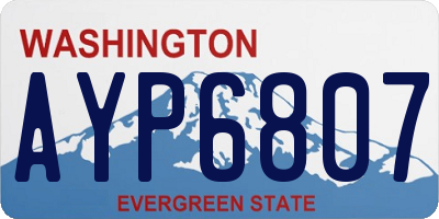 WA license plate AYP6807