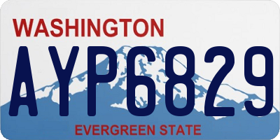 WA license plate AYP6829
