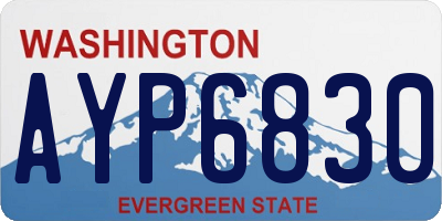 WA license plate AYP6830
