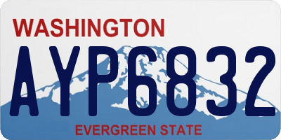 WA license plate AYP6832