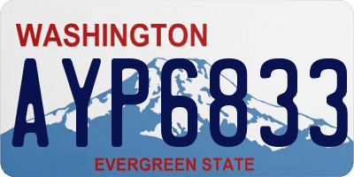 WA license plate AYP6833
