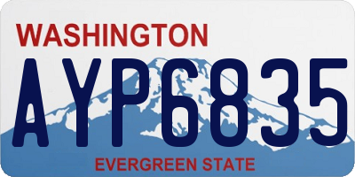 WA license plate AYP6835
