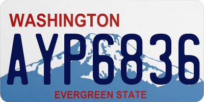 WA license plate AYP6836