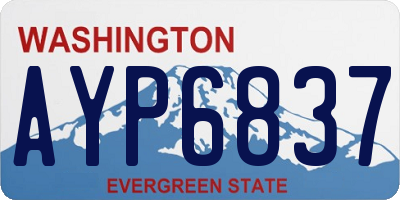 WA license plate AYP6837
