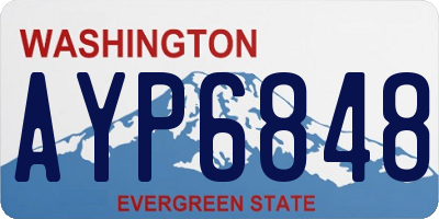 WA license plate AYP6848