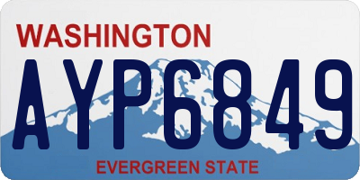 WA license plate AYP6849