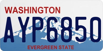 WA license plate AYP6850
