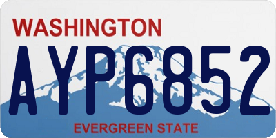WA license plate AYP6852