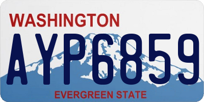 WA license plate AYP6859