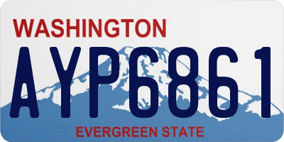 WA license plate AYP6861