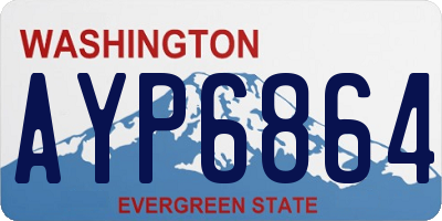 WA license plate AYP6864