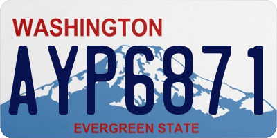 WA license plate AYP6871