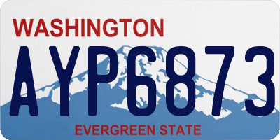 WA license plate AYP6873