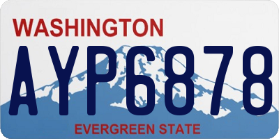 WA license plate AYP6878