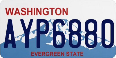 WA license plate AYP6880