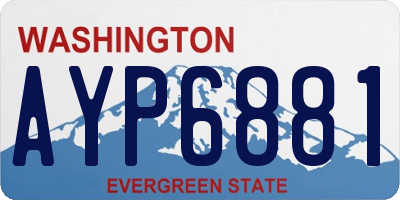 WA license plate AYP6881