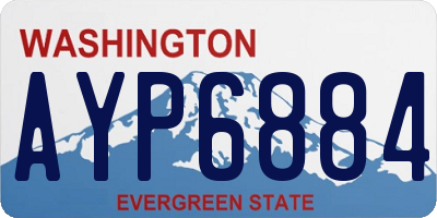 WA license plate AYP6884
