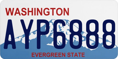 WA license plate AYP6888
